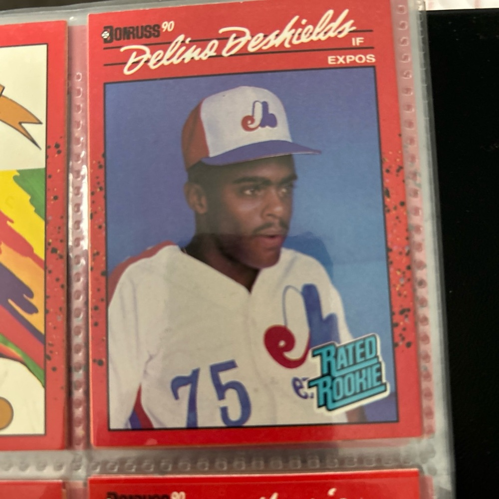 Delino DeShields Rated Rookie Baseball Card